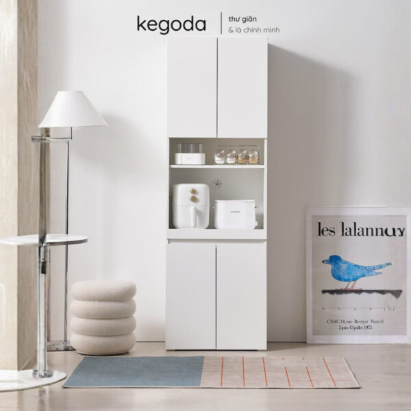 Tủ Bếp Đa Năng KGD112 KEGODA Tích Hợp Khay Kéo Nồi Chiên Không Dầu, Kệ Gia Vị - Thiết Kế Tối Giản