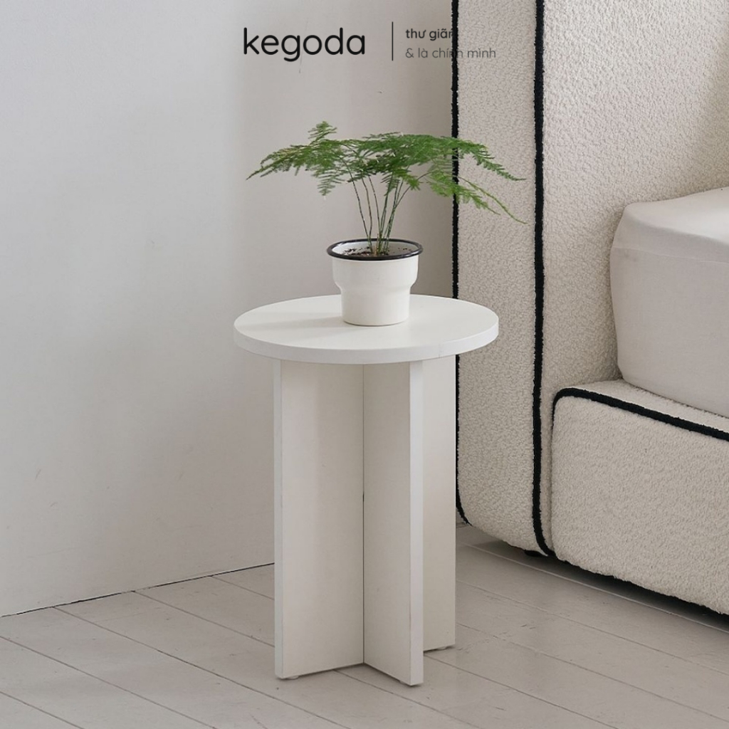 Bàn Bán Nguyệt Có Ghế 80cm/100cm/120cm - Bàn Home Cafe, Bàn Ăn Phong Cách Hàn Quốc Tối Giản KEGODA KGD99 - Ảnh 7